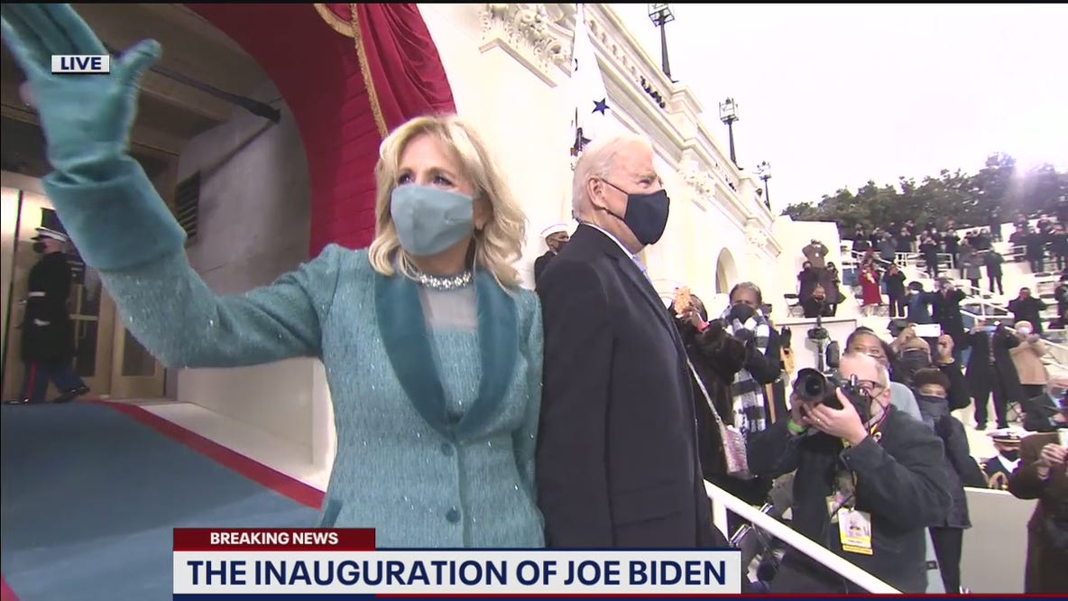 Biden is introduced at the inauguration